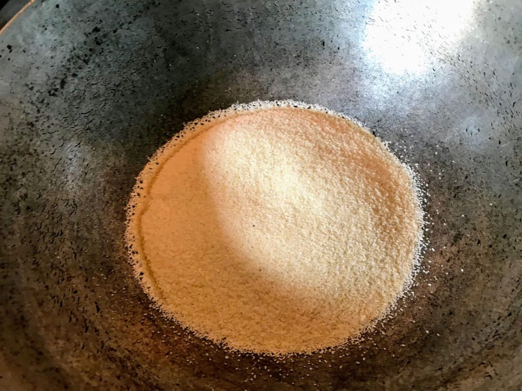 Semolina in ghee