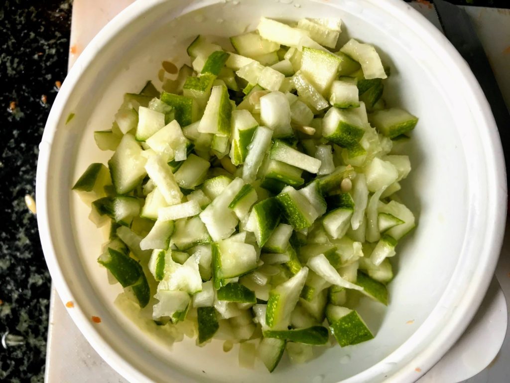 Chopped cucumber